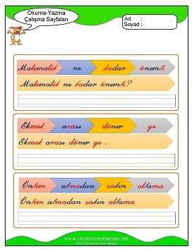 ö sesi Çalışma Sayfaları